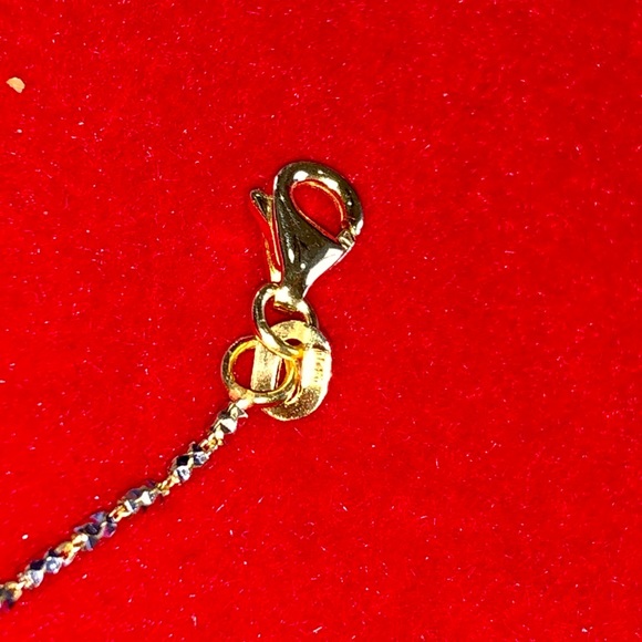 Natural Tanzanite w/ Natural Larimar beautiful Turkish 14k gold vermeil pendant - Picture 7 of 11